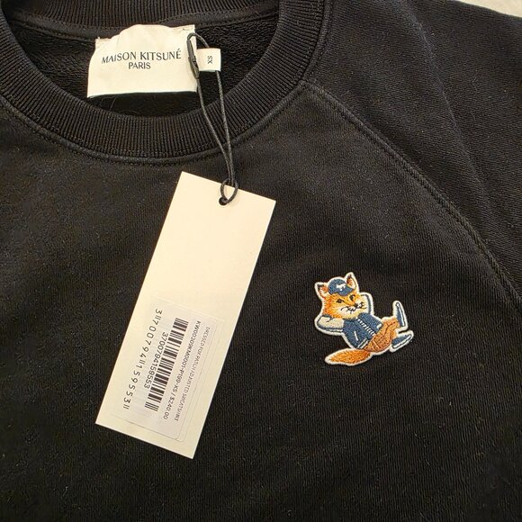 New Maison Kitsuné Sweatshirt in Black - Picture 7 of 7